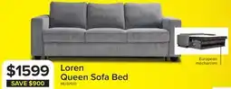 Leon's Loren Queen Sofa Bed - Grey offer