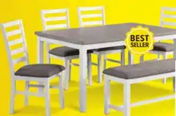 Leon's Breeze 6-Piece Dining Set - White, Grey offer