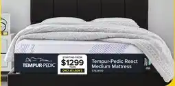 Leon's Tempur-Pedic React 2.0 Medium Twin Mattress 10 inches offer