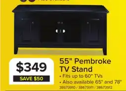 Leon's Pembroke 55 TV Stand - Black offer
