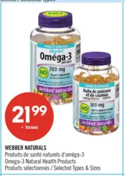 Pharmaprix WEBBER NATURALS Omega-3 Natural Health Products offer