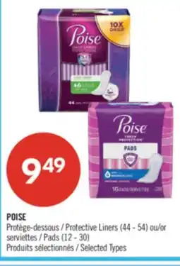 Pharmaprix POISE Protective Liners (44 - 54) or Pads (12-30) offer