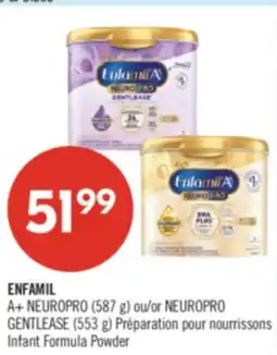 Pharmaprix ENFAMIL A+ NEUROPRO (587 g) or NEUROPRO In GENTLEASE (553 g) Infant Formula Powder offer