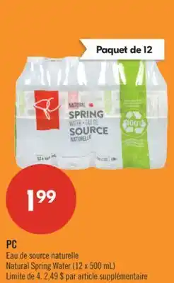Pharmaprix PC Natural Spring Water offer