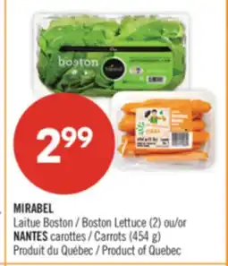 Pharmaprix MIRABEL BOSTON LETTUCE (2) OR CARROTS (454 G) offer