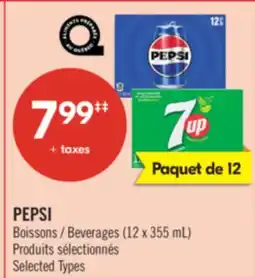 Pharmaprix PEPSI Beverages offer