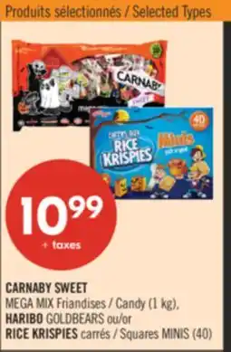 Pharmaprix CARNABY SWEET MEGA MIX Candy (1 kg), HARIBO GOLDBEARS or RICE KRISPIES Squares MINIS (40) offer