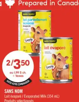 Pharmaprix NO NAME Evaporated Milk (354 mL) offer