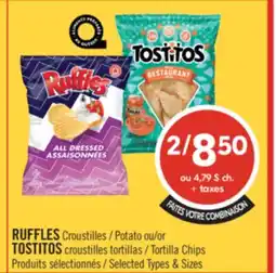 Pharmaprix RUFFLES Potato or TOSTITOS Tortilla Chips offer