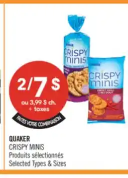Pharmaprix QUAKER CRISPY MINIS offer