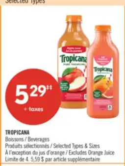 Pharmaprix TROPICANA Beverages offer