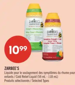 Pharmaprix ZARBEE'S Cold Relief Liquid offer