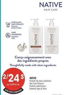 Pharmaprix NATIVE Hair Care Products offer