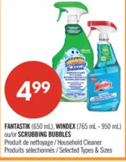 Pharmaprix FANTASTIK (650 mL), WINDEX (765 mL - 950 mL) or SCRUBBING BUBBLES Household Cleaner offer