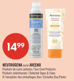 Pharmaprix NEUTROGENA OR AVEENO Sun Care Products offer