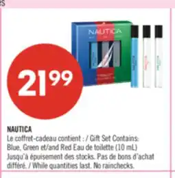 Pharmaprix NAUTICA Gift Set Contains: Blue, Green and Red Eau de toilette (10 mL) offer