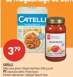 Pharmaprix CATELLI Gluten Free Pasta (340 g) or PC Pasta Sauce offer