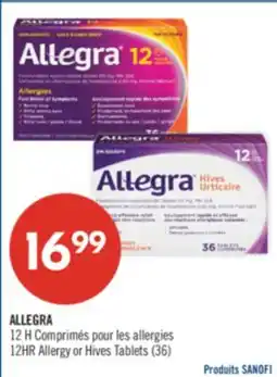 Pharmaprix ALLEGRA 12HR Allergy or Hives Tablets offer