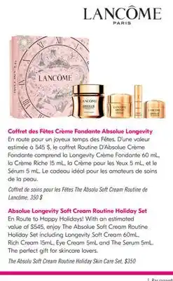 Pharmaprix Absolue Longevity Soft Cream Routine Holiday Set offer