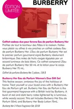 Pharmaprix Burberry Her 2-Piece Fragrance Set offer