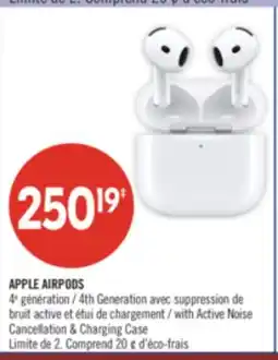 Pharmaprix APPLE AIRPODS 4th Generation with Active Noise Cancellation & Charging Case offer