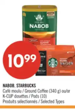 Pharmaprix NABOB, STARBUCKS Ground Coffee (340 g) or K-CUP Pods (10) offer