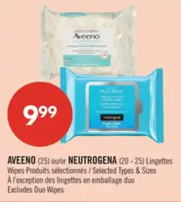 Pharmaprix AVEENO (25) or NEUTROGENA (20-25) Wipes offer