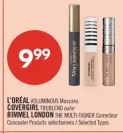 Pharmaprix L'ORÉAL VOLUMINOUS Mascara, COVERGIRL TRUBLEND or RIMMEL LONDON THE MULTI-TASKER Concealer offer