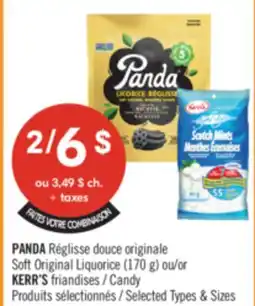 Pharmaprix PANDA Soft Original Liquorice (170 g) or KERR'S Candy offer