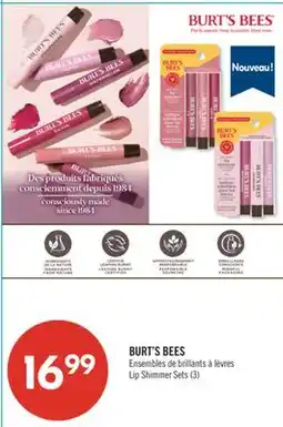 Pharmaprix BURT'S BEES Lip Shimmer Sets offer