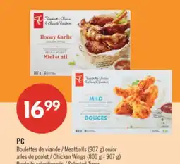 Pharmaprix PC Meatballs (907 g) or Chicken Wings (800 g - 907 g) offer