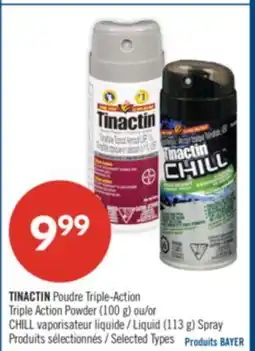 Pharmaprix TINACTIN Triple Action Powder (100 g) or CHILL Liquid (113 g) Spray offer