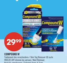 Pharmaprix COMPOUND W Skin Tag Remover (8) or FREEZE-OFF Wart Remover offer
