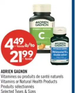 Pharmaprix ADRIEN BARRON Vitamins or Natural Hearth Products offer
