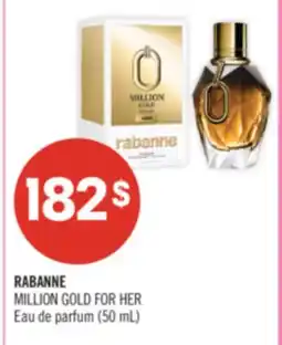 Pharmaprix RABANNE MILLION GOLD FOR HER Eau de parfum (50 mL) offer