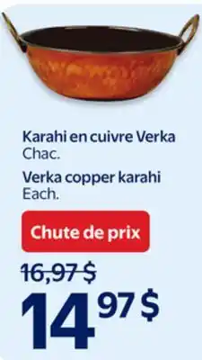 Walmart Karahi en cuivre Verka offer