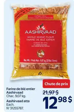 Walmart Farine de blé entier Aashirvaad offer