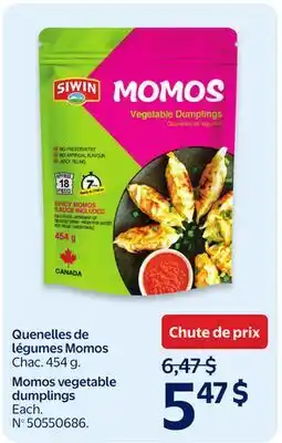 Walmart Quenelles de légumes Momos offer