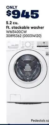 RONA LG 5.2 cu. ft. stackable washer offer