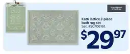 Walmart Katti lattice 2-piece bath rug set offer