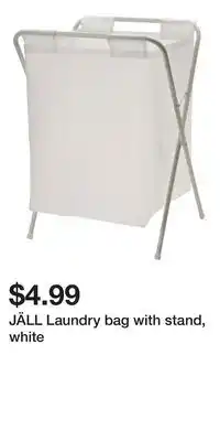 IKEA JÄLL Laundry bag with stand, white offer