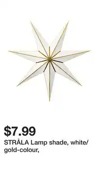 IKEA STRÅLA Lamp shade, white/gold-colour offer