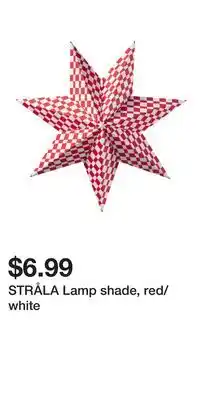 IKEA STRÅLA Lamp shade, red/white offer
