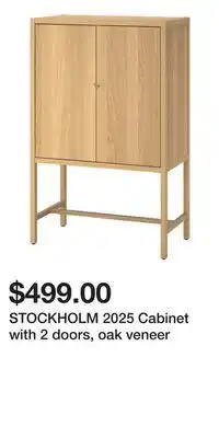 IKEA STOCKHOLM 2025 Cabinet with 2 doors, oak veneer offer