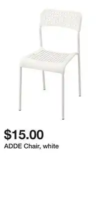 IKEA ADDE Chair, white offer