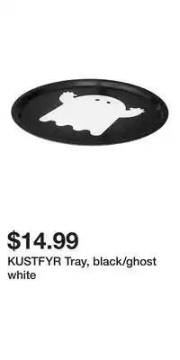 IKEA KUSTFYR Tray, black/ghost white offer