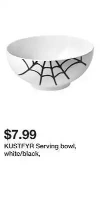 IKEA KUSTFYR Serving bowl, white/black offer