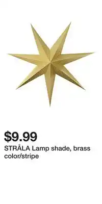 IKEA STRÅLA Lamp shade, brass color/stripe offer