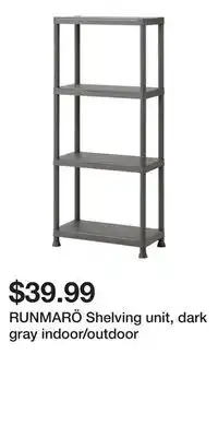 IKEA RUNMARÖ Shelving unit, dark gray indoor/outdoor offer