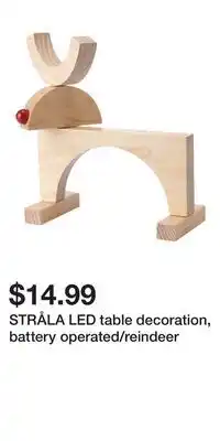 IKEA STRÅLA LED table decoration, battery operated/reindeer offer